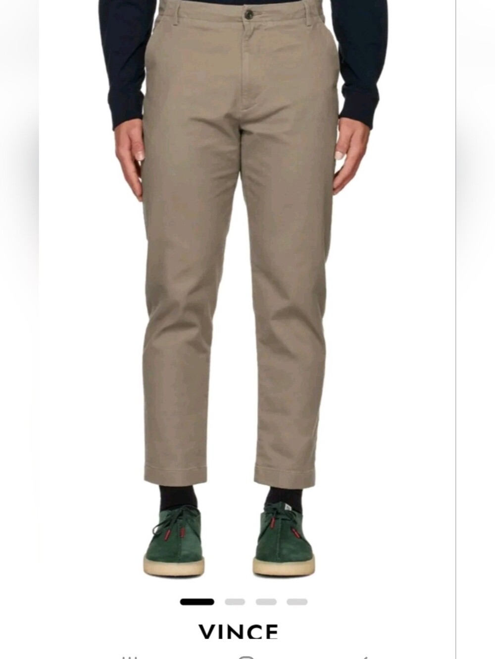 Vince Men's Khaki Straight-Leg Chinos